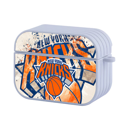 New York Knicks Wide Street Art Hard Plastic Case Cover For Apple Airpods Pro