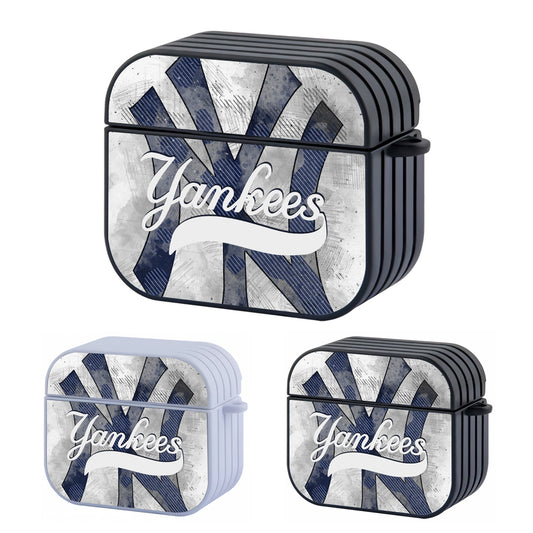New York Yankees MLB The White Board Art Hard Plastic Case Cover For Apple Airpods 3