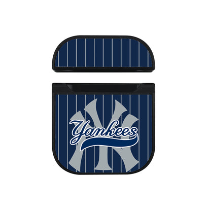 New York Yankees Surge in Blue Hard Plastic Case Cover For Apple Airpods