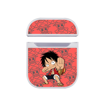 One Piece Chibi Luffy Pistol Punch Hard Plastic Case Cover For Apple Airpods