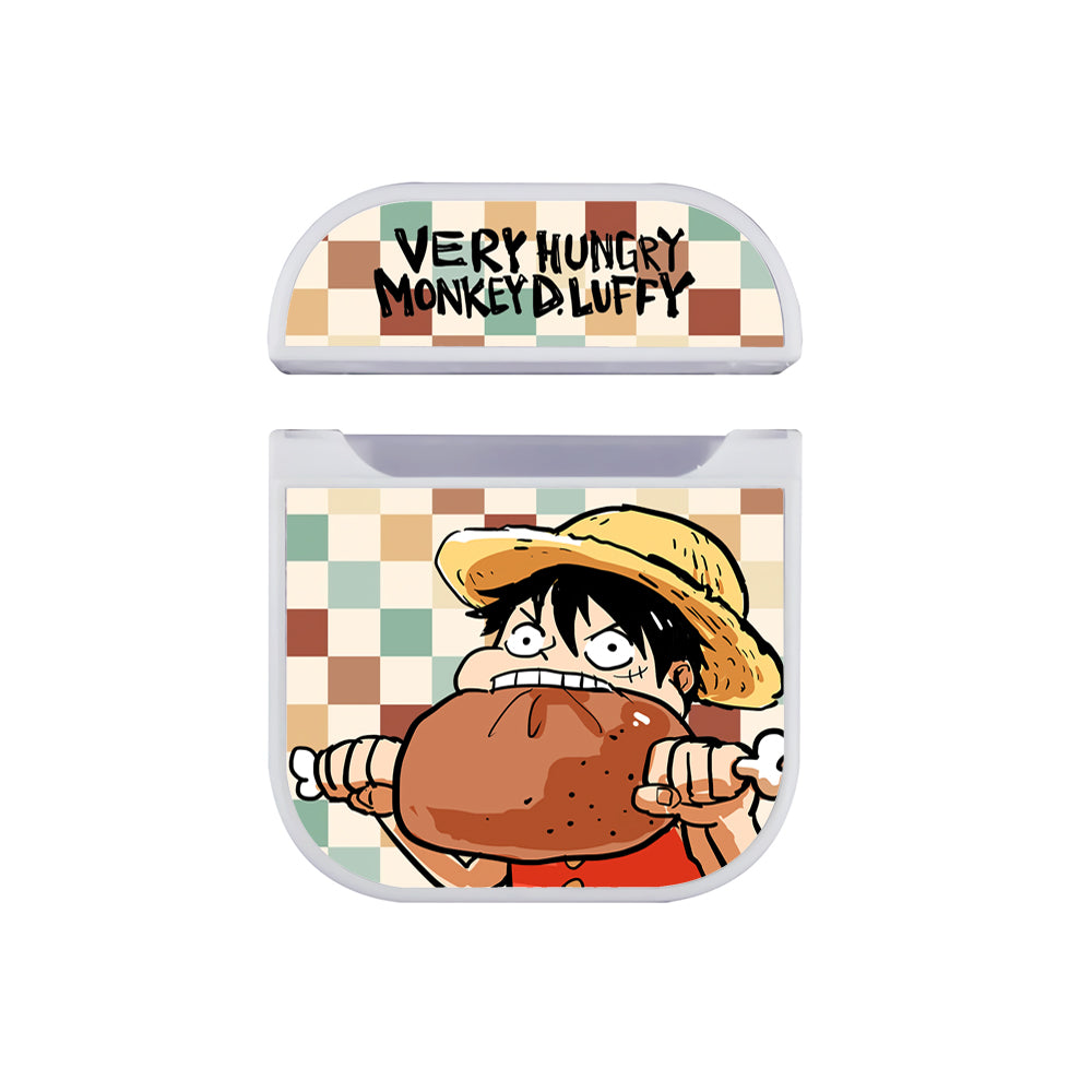 One Piece Hungry Make Luffy Angry Hard Plastic Case Cover For Apple Airpods