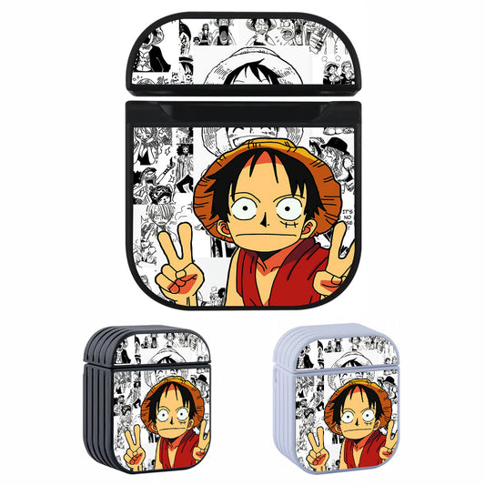 One Piece Luffy Hiding Mode Hard Plastic Case Cover For Apple Airpods