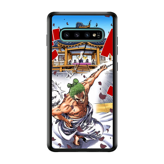 One Piece Zoro Invisible Cut Samsung Galaxy S10 Plus Case