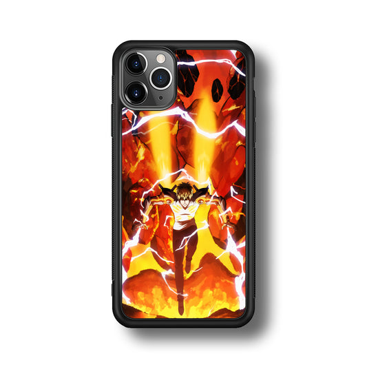 One Punch Man Genos Red Flaming Soil iPhone 11 Pro Max Case