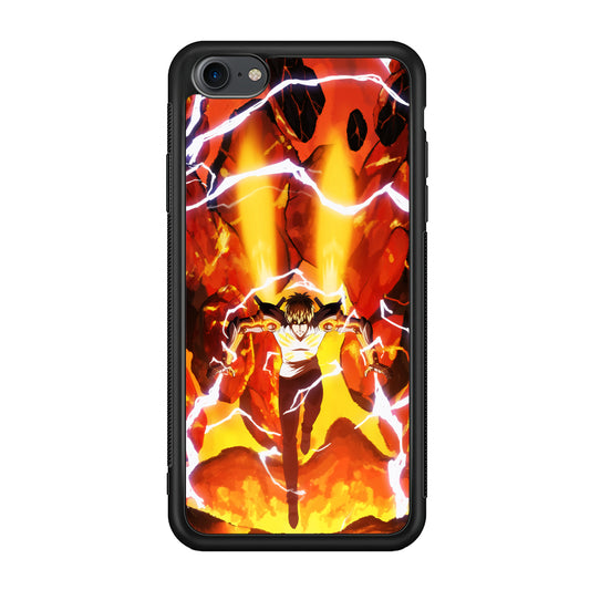 One Punch Man Genos Red Flaming Soil iPhone 7 Case