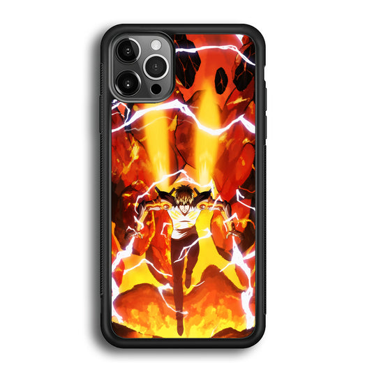 One Punch Man Genos Red Flaming Soil iPhone 12 Pro Case