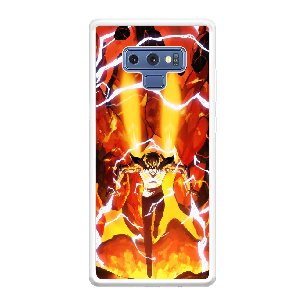 One Punch Man Genos Red Flaming Soil Samsung Galaxy Note 9 Case
