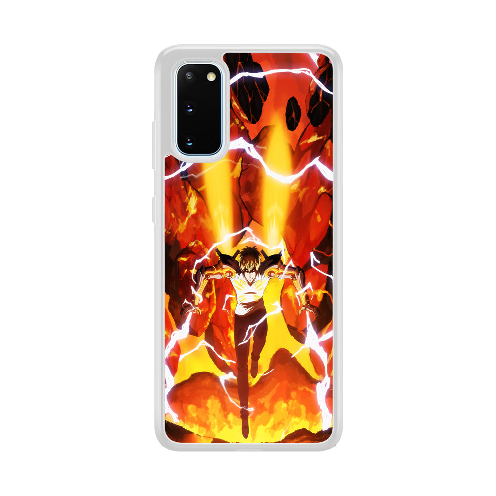 One Punch Man Genos Red Flaming Soil Samsung Galaxy S20 Case