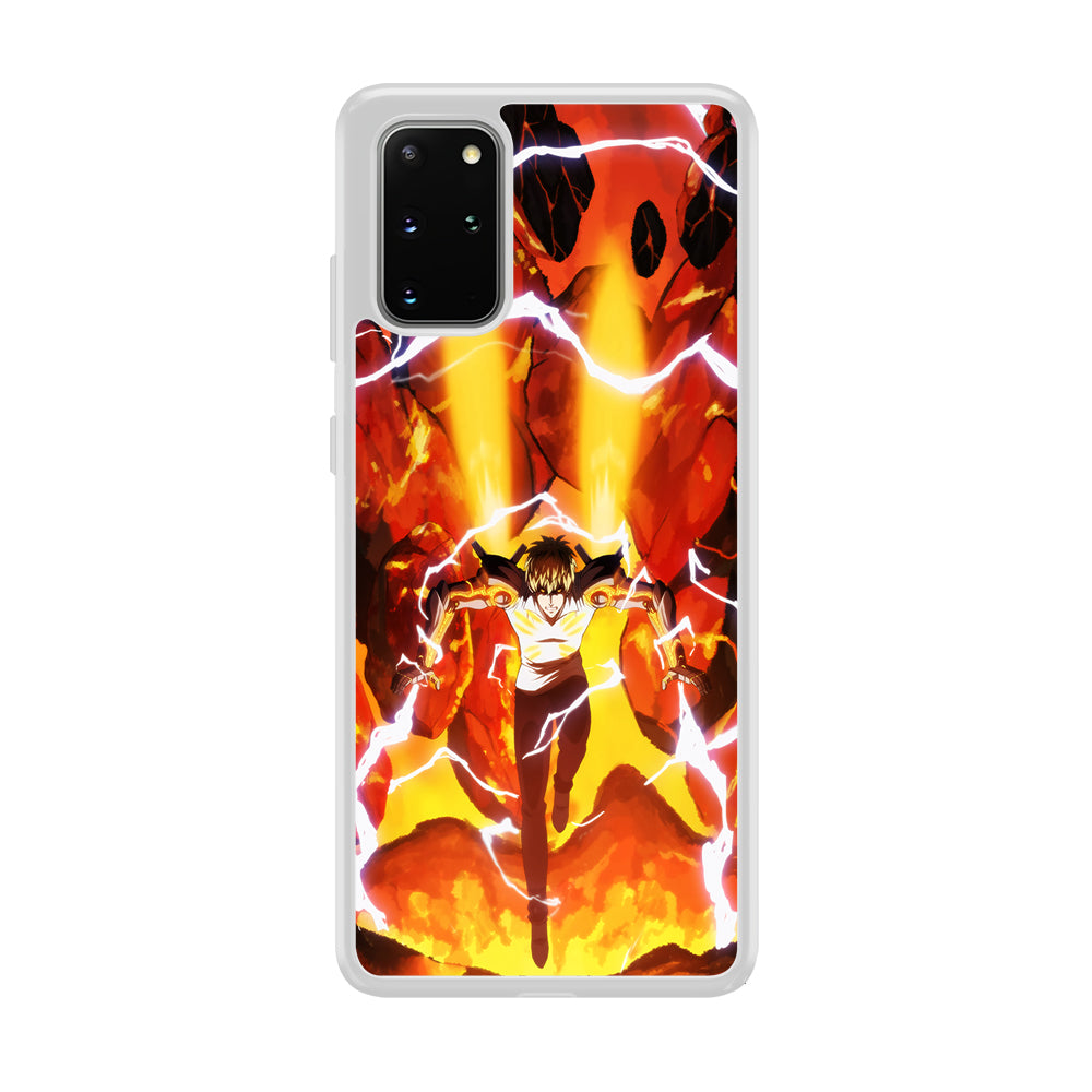 One Punch Man Genos Red Flaming Soil Samsung Galaxy S20 Plus Case