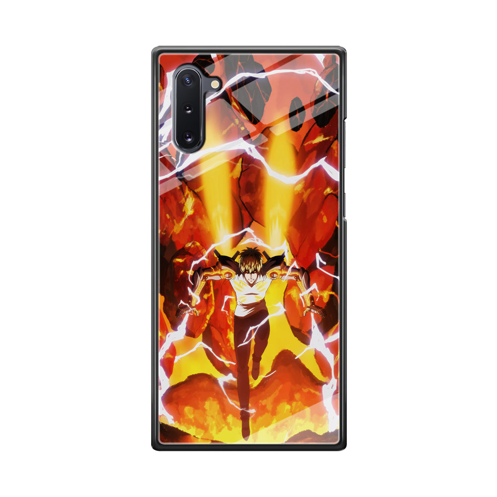 One Punch Man Genos Red Flaming Soil Samsung Galaxy Note 10 Case