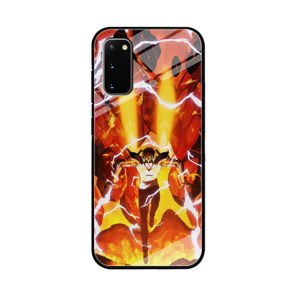One Punch Man Genos Red Flaming Soil Samsung Galaxy S20 Case