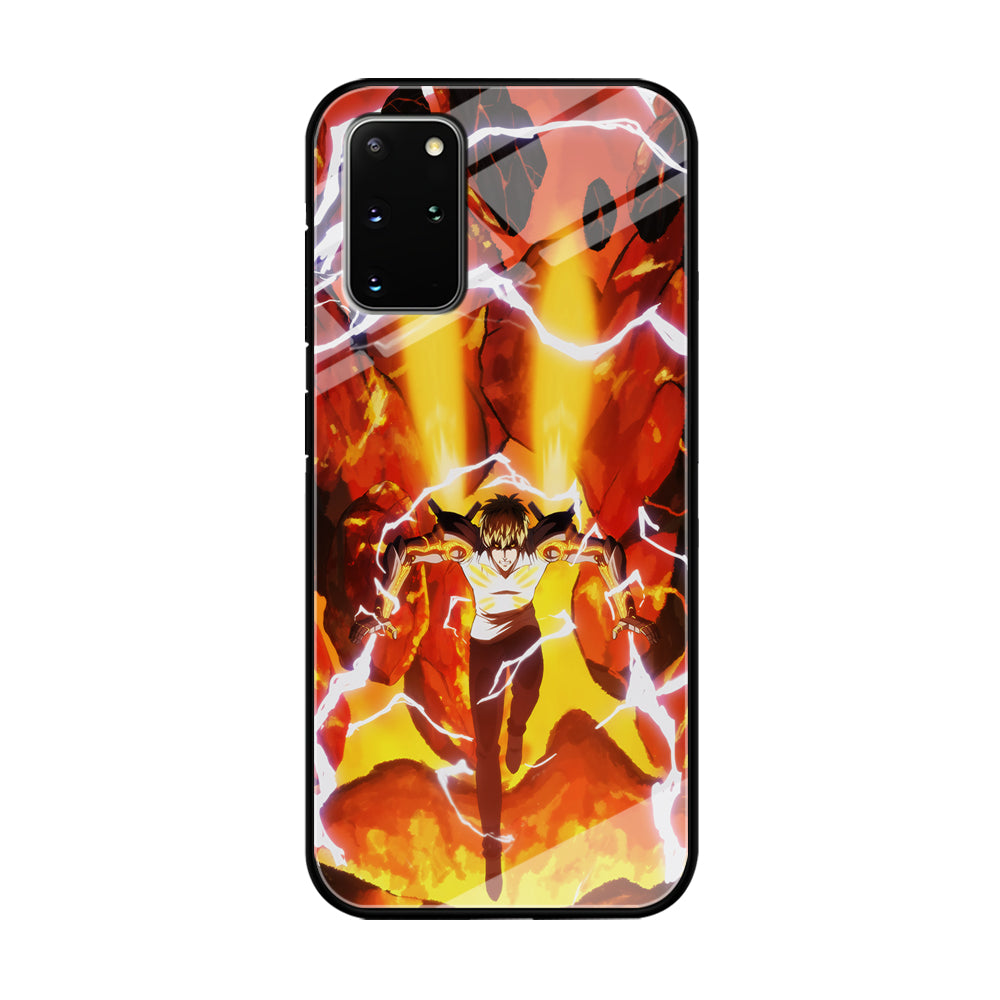 One Punch Man Genos Red Flaming Soil Samsung Galaxy S20 Plus Case