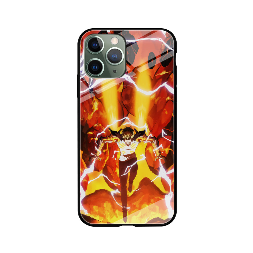 One Punch Man Genos Red Flaming Soil iPhone 11 Pro Max Case