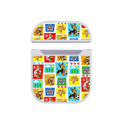 Paw Patrol Character Color Blocks Hard Plastic Case Cover For Apple Airpods