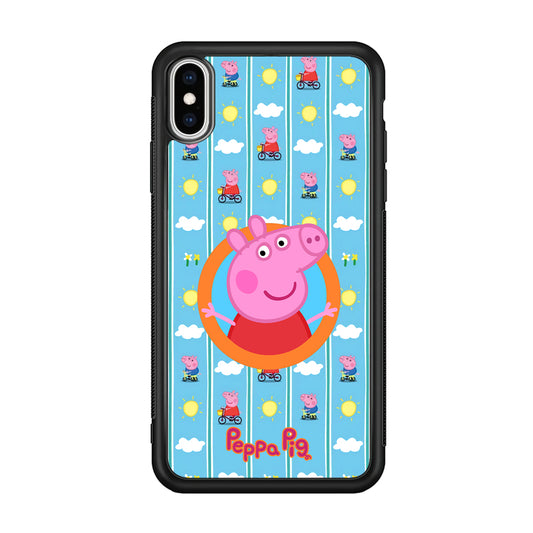 Peppa Pig Circle Frame iPhone X Case