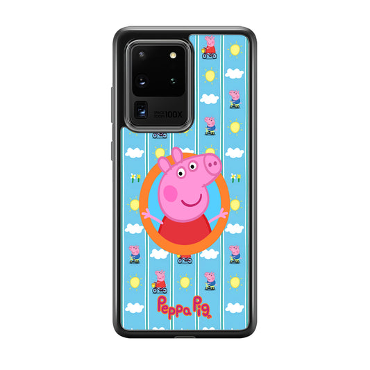 Peppa Pig Circle Frame Samsung Galaxy S20 Ultra Case