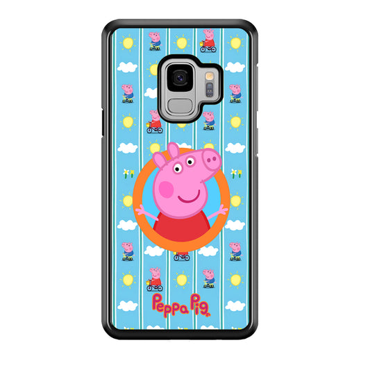 Peppa Pig Circle Frame Samsung Galaxy S9 Case