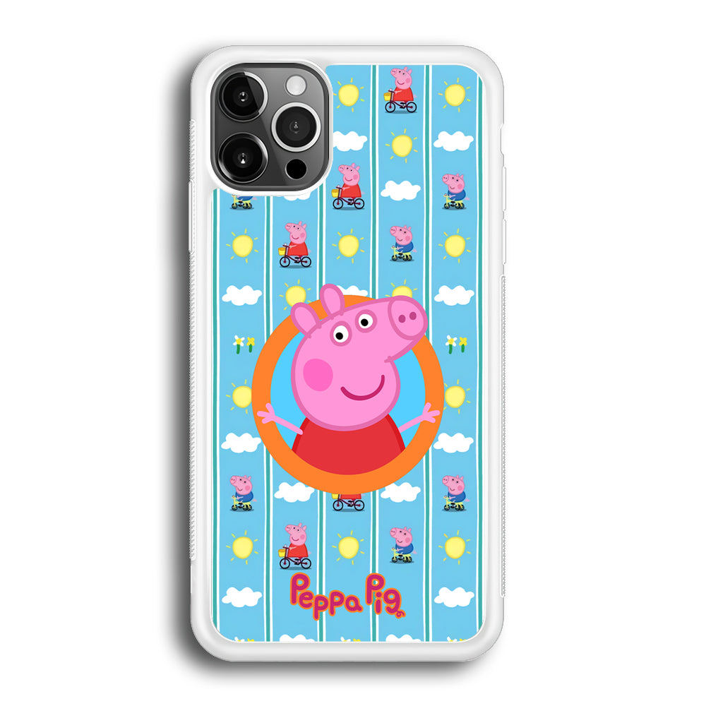 Peppa Pig Circle Frame iPhone 12 Pro Case