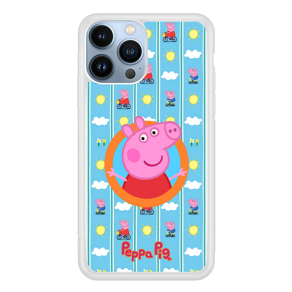 Peppa Pig Circle Frame iPhone 13 Pro Max Case