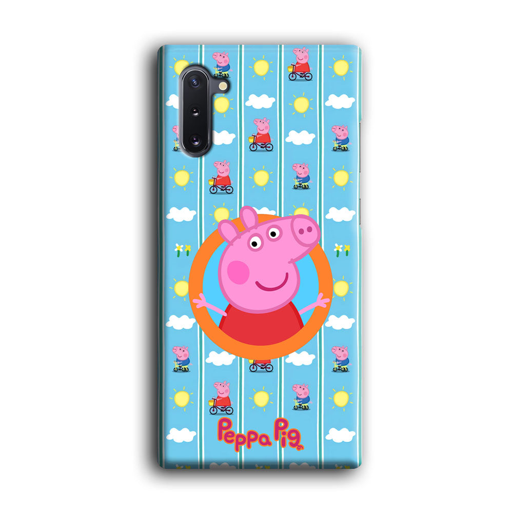 Peppa Pig Circle Frame Samsung Galaxy Note 10 Case