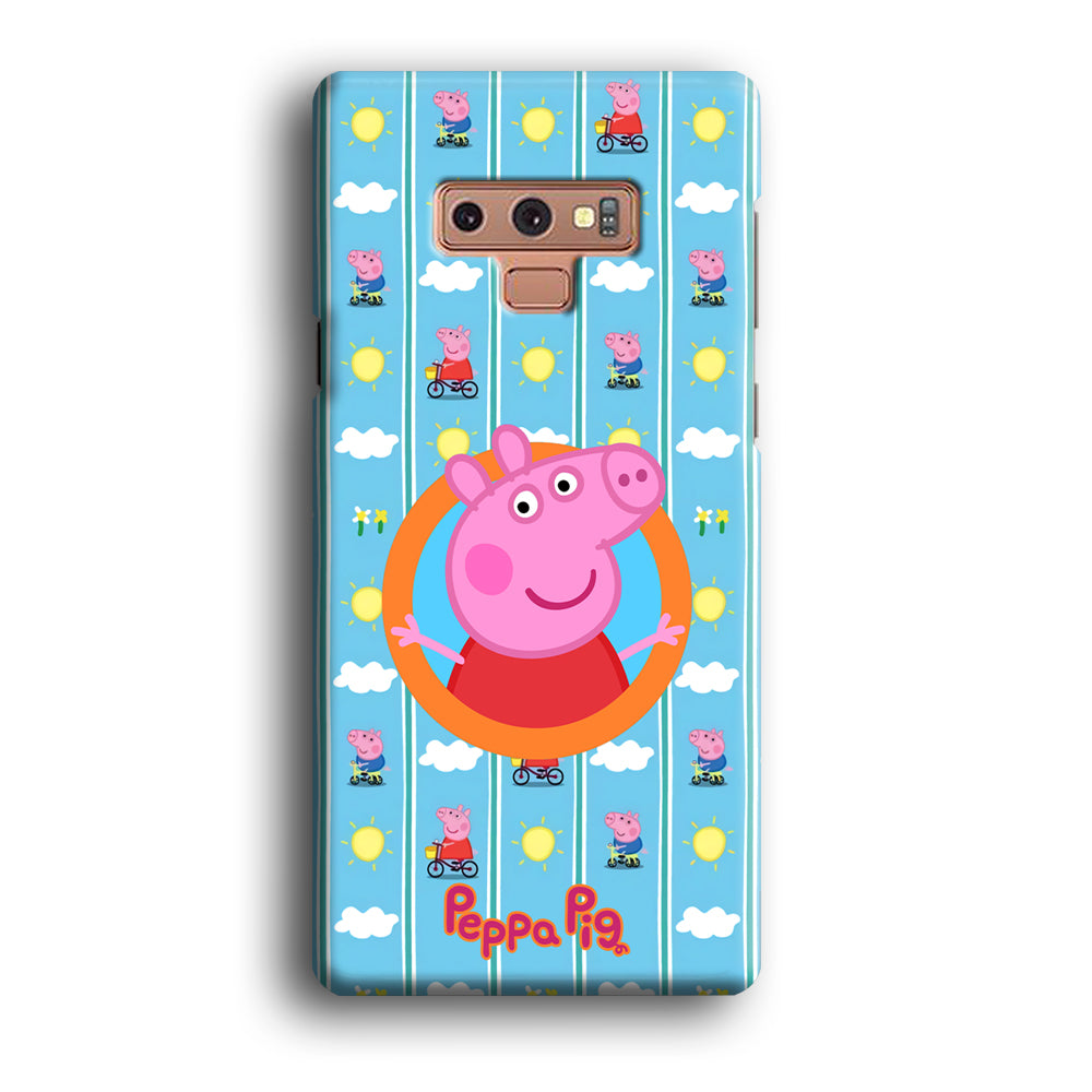 Peppa Pig Circle Frame Samsung Galaxy Note 9 Case