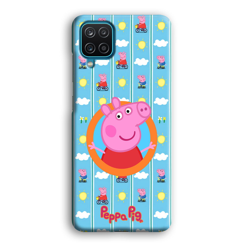 Peppa Pig Circle Frame Samsung Galaxy A12 Case