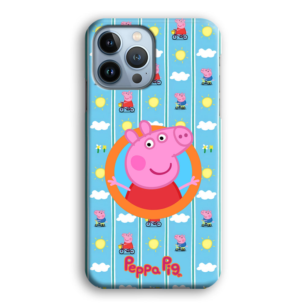 Peppa Pig Circle Frame iPhone 13 Pro Max Case