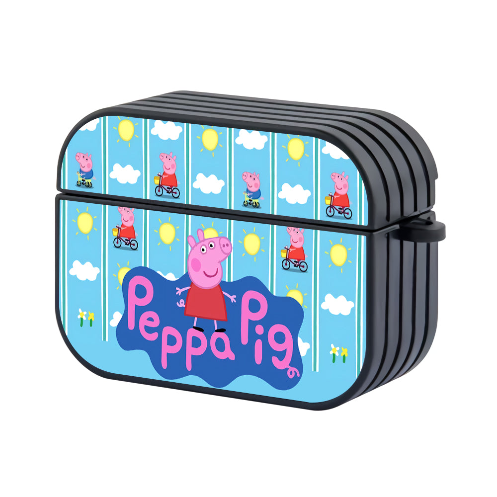 Peppa Pig Painting The Day Hard Plastic Case Cover For Apple Airpods Pro