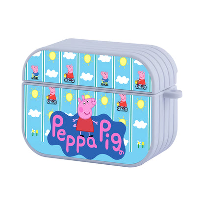Peppa Pig Painting The Day Hard Plastic Case Cover For Apple Airpods Pro