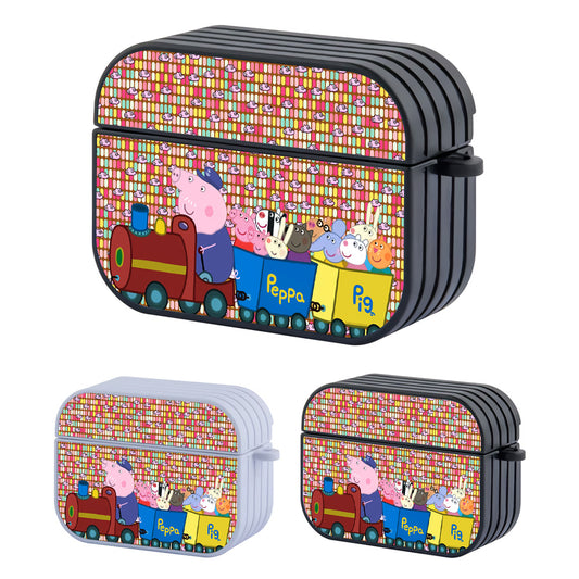 Peppa Pig Take the Train through the City Hard Plastic Case Cover For Apple Airpods Pro