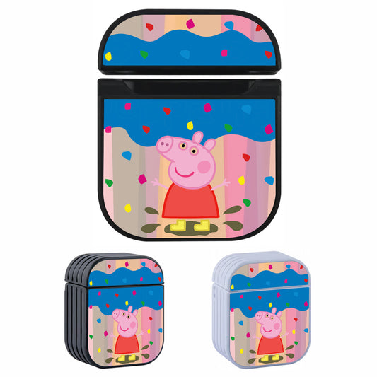 Peppa Pig Wearing Boots Hard Plastic Case Cover For Apple Airpods
