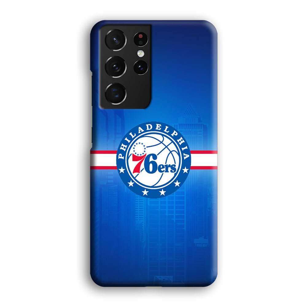 Philadelphia 76ers Bluish Shadow Samsung Galaxy S21 Ultra Case