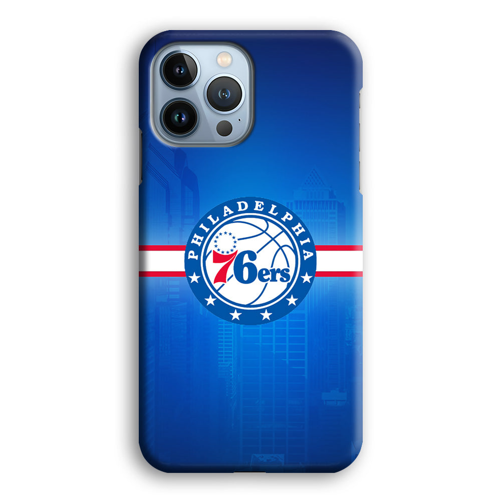Philadelphia 76ers Bluish Shadow iPhone 13 Pro Max Case