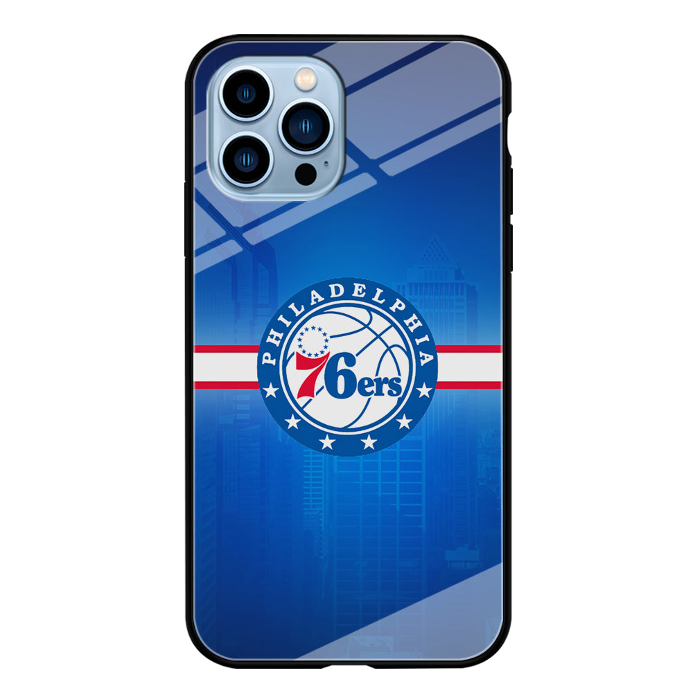Philadelphia 76ers Bluish Shadow iPhone 13 Pro Max Case
