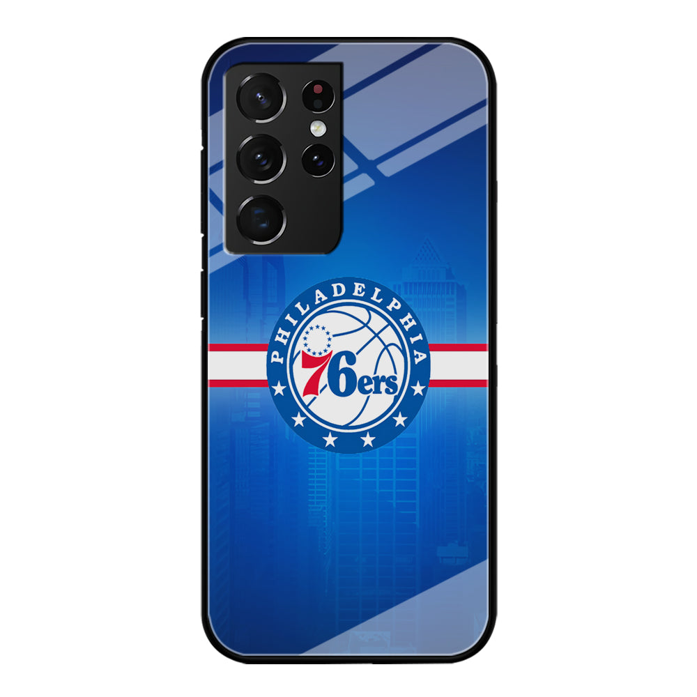 Philadelphia 76ers Bluish Shadow Samsung Galaxy S21 Ultra Case