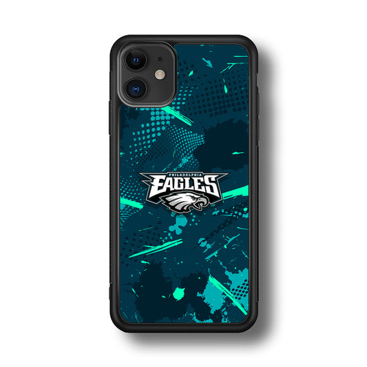 Philadelphia Eagles Abstract Bold Green iPhone 11 Case