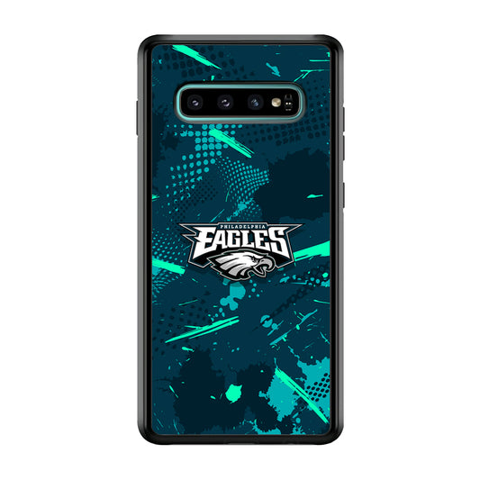 Philadelphia Eagles Abstract Bold Green Samsung Galaxy S10 Plus Case