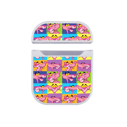Pink Panther Color Blocks Hard Plastic Case Cover For Apple Airpods