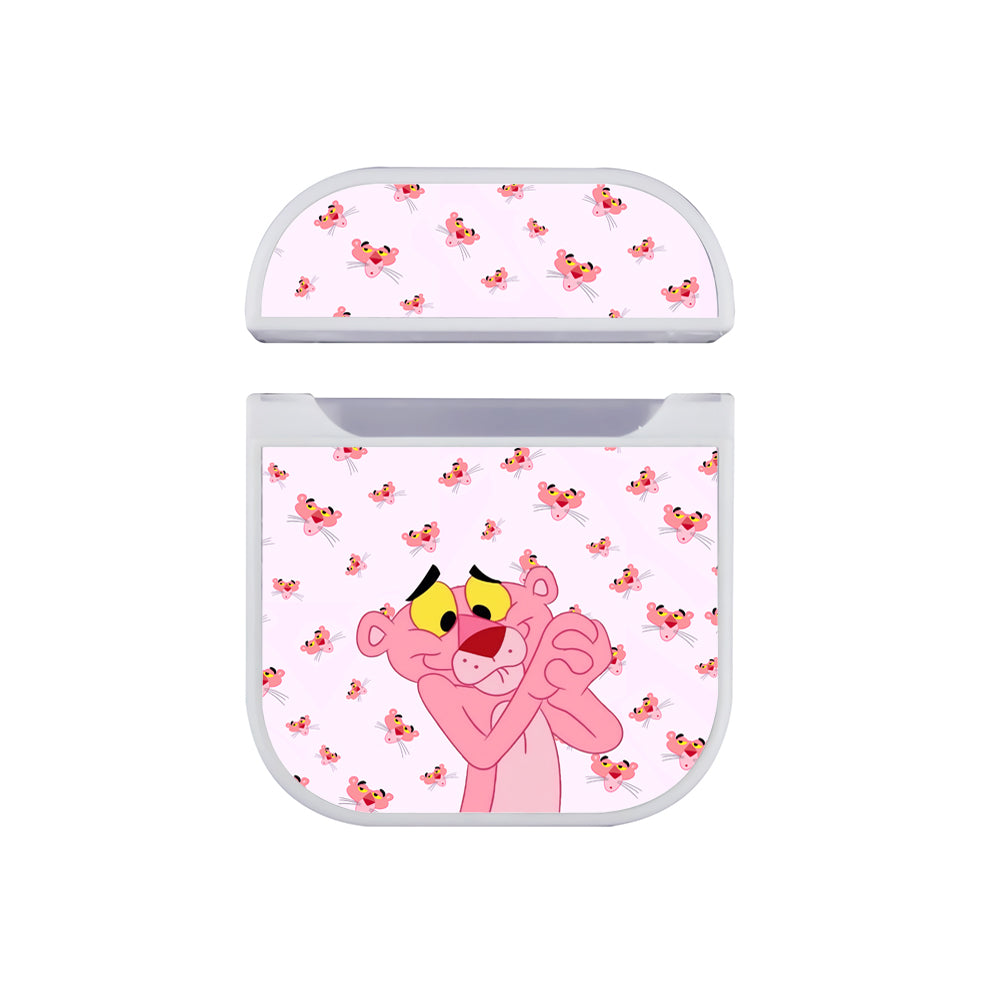 Pink Panther Satisfied with The Results Hard Plastic Case Cover For Apple Airpods