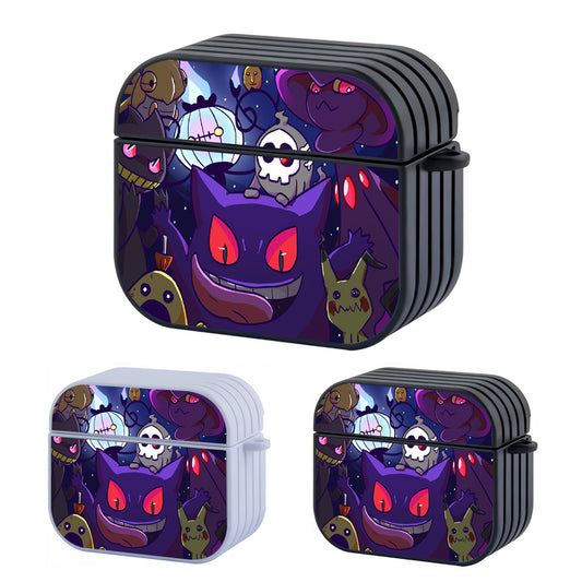 Pokemon Gengar Be Afraid and Give Candy Hard Plastic Case Cover For Apple Airpods 3