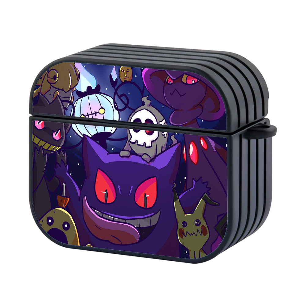 Pokemon Gengar Be Afraid and Give Candy Hard Plastic Case Cover For Apple Airpods 3