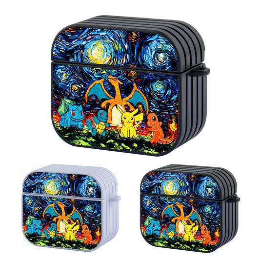 Pokemon Painting Van Gogh Starry Night Hard Plastic Case Cover For Apple Airpods 3