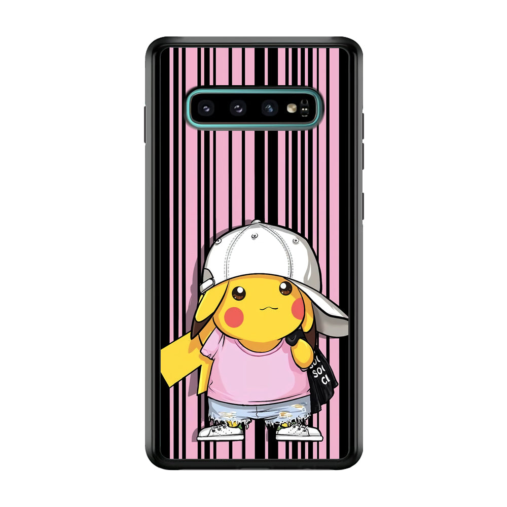 Pokemon Pikachu Casual Outfit Samsung Galaxy S10 Plus Case