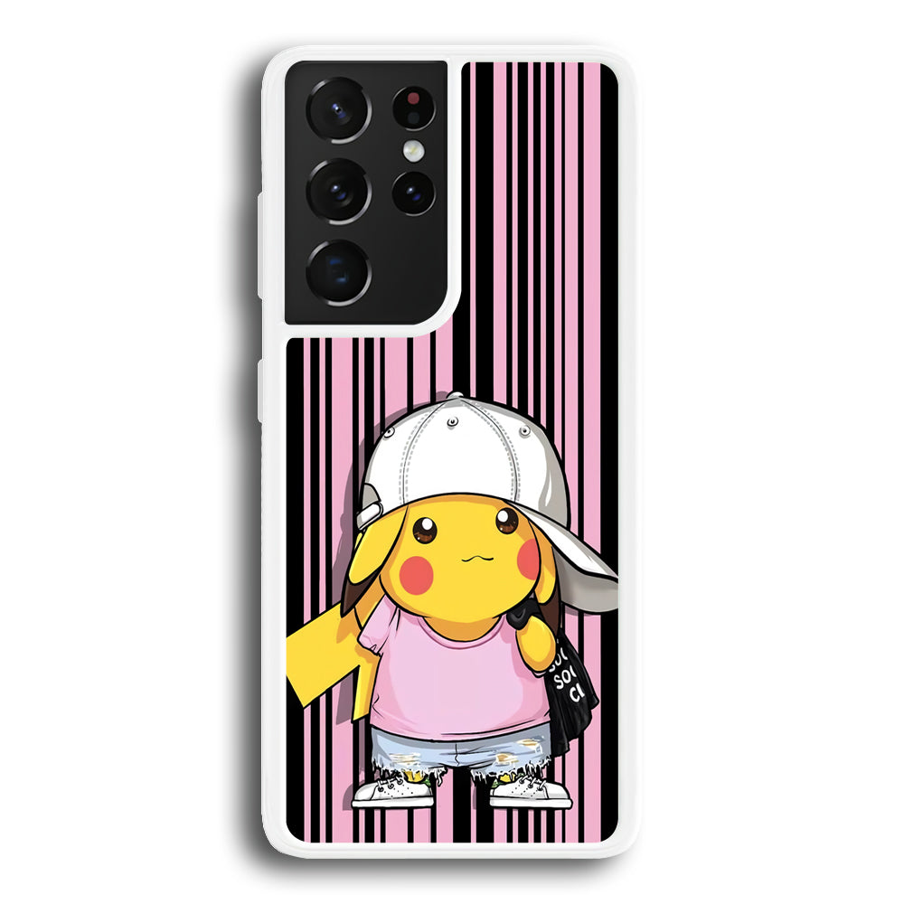 Pokemon Pikachu Casual Outfit Samsung Galaxy S21 Ultra Case