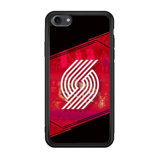 Portland Trail Blazers Silhouette on Red iPhone 7 Case