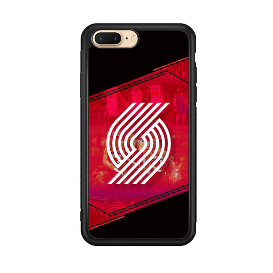 Portland Trail Blazers Silhouette on Red iPhone 7 Plus Case