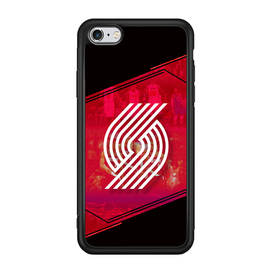 Portland Trail Blazers Silhouette on Red iPhone 6 | 6s Case
