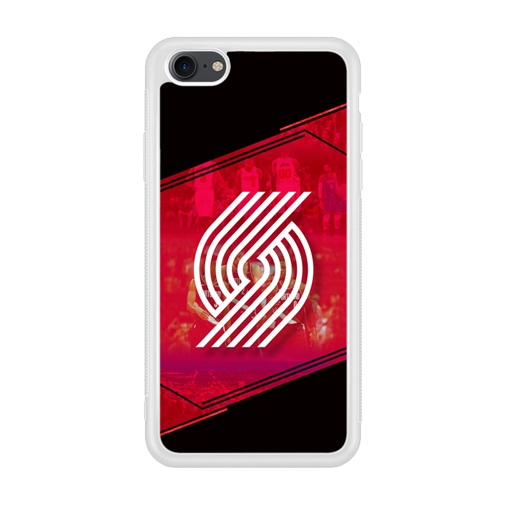 Portland Trail Blazers Silhouette on Red iPhone 7 Case