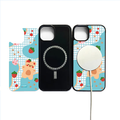 Pretty Little Doll Bear and Tiny Rabbit Magsafe iPhone Case