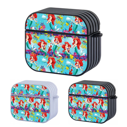 Princesses Mermaid Ariel Hard Plastic Case Cover For Apple Airpods 3